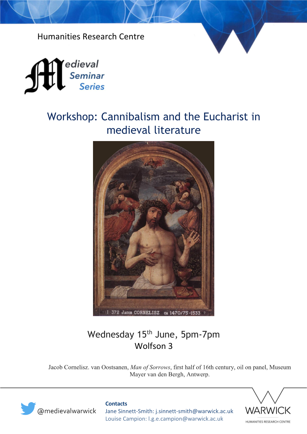 Workshop: Cannibalism and the Eucharist in Medieval Literature