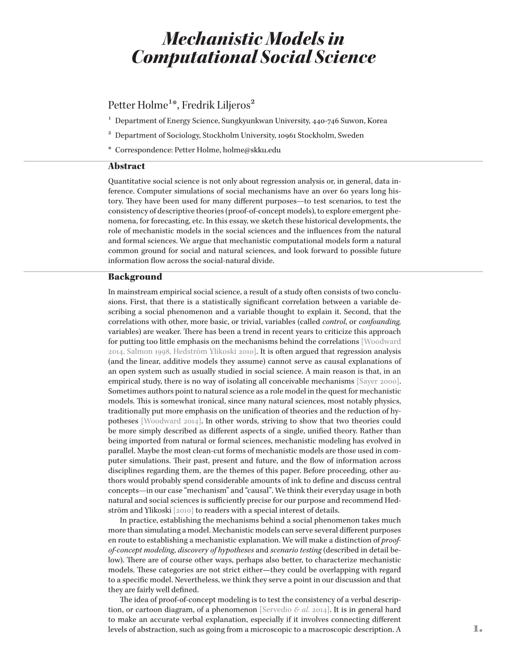 Mechanistic Models in Computational Social Science