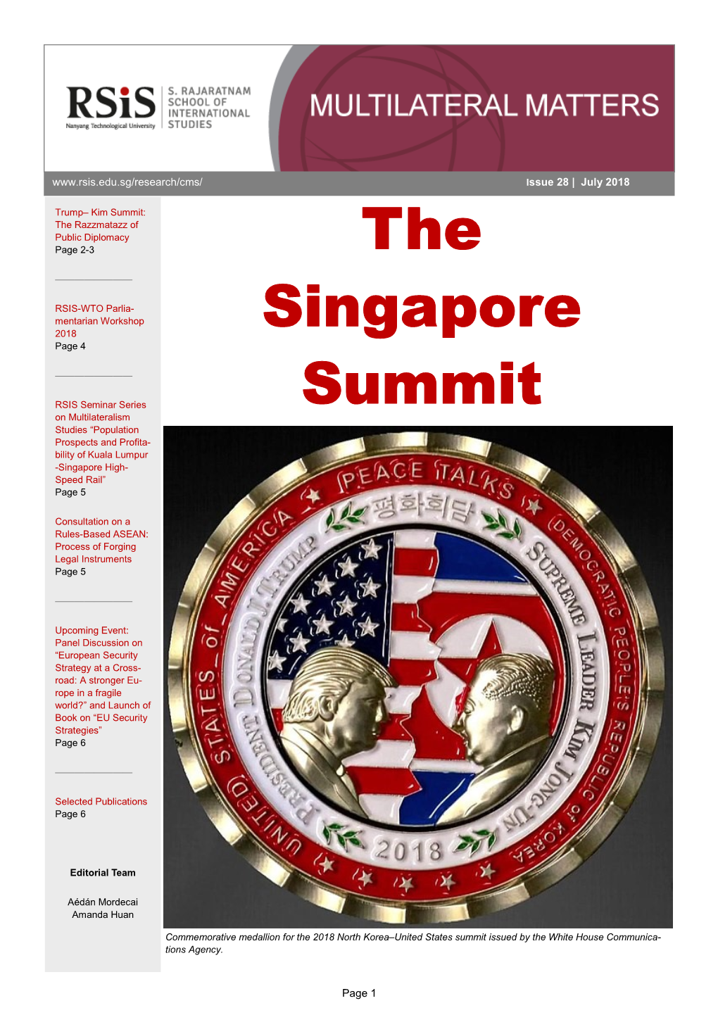 The Singapore Summit