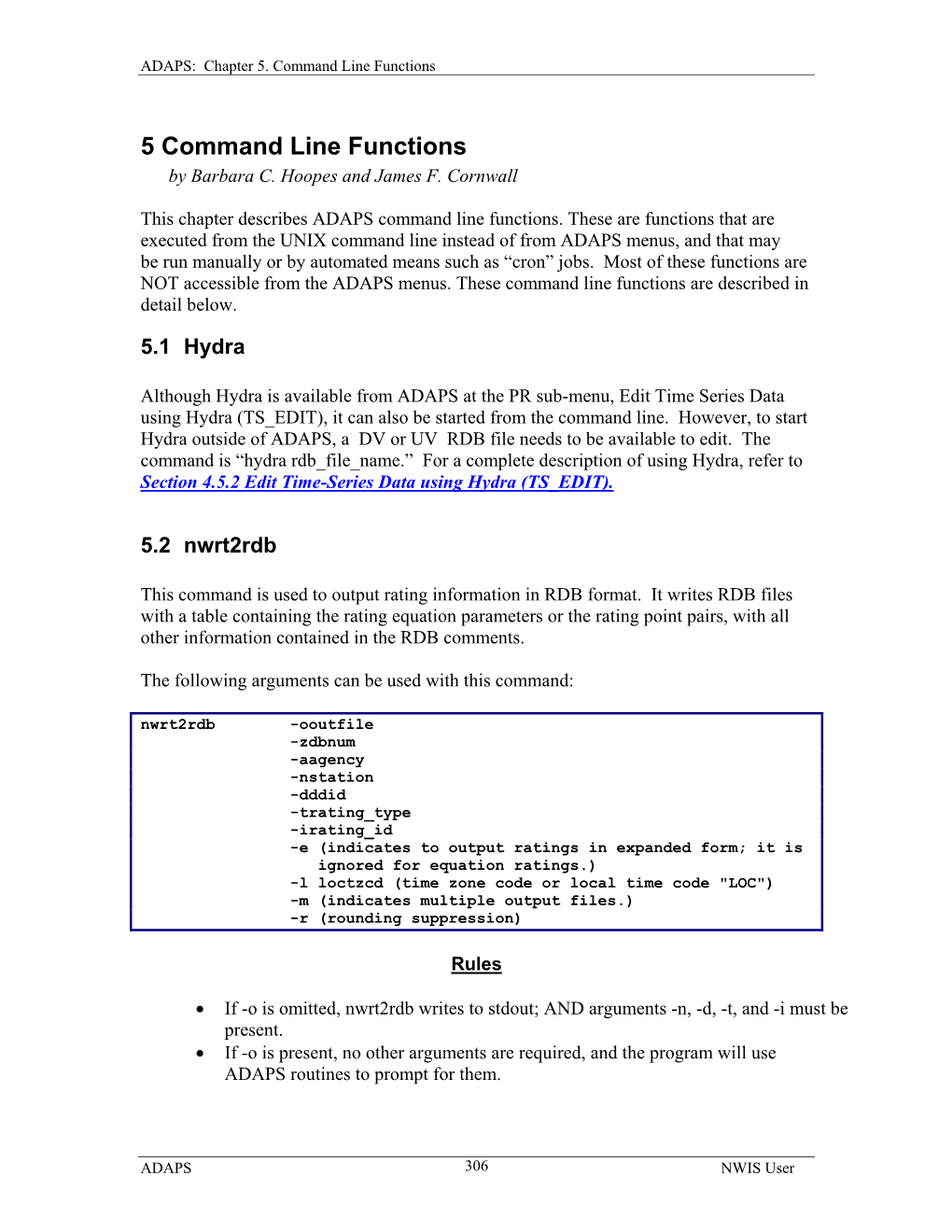 5 Command Line Functions by Barbara C