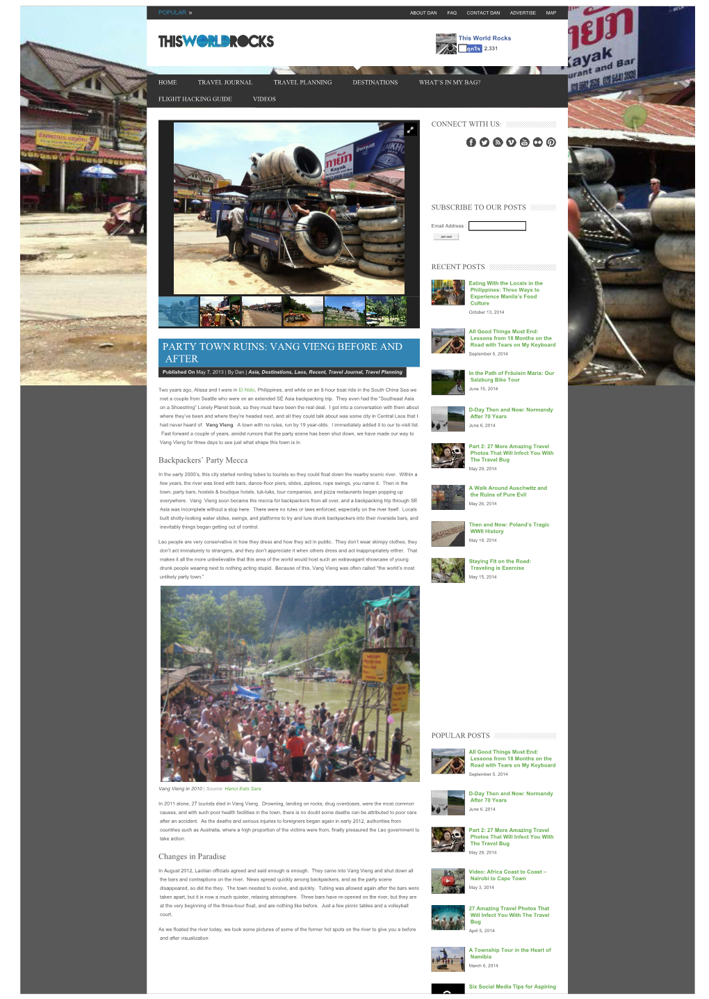 Vang Vieng Before and After