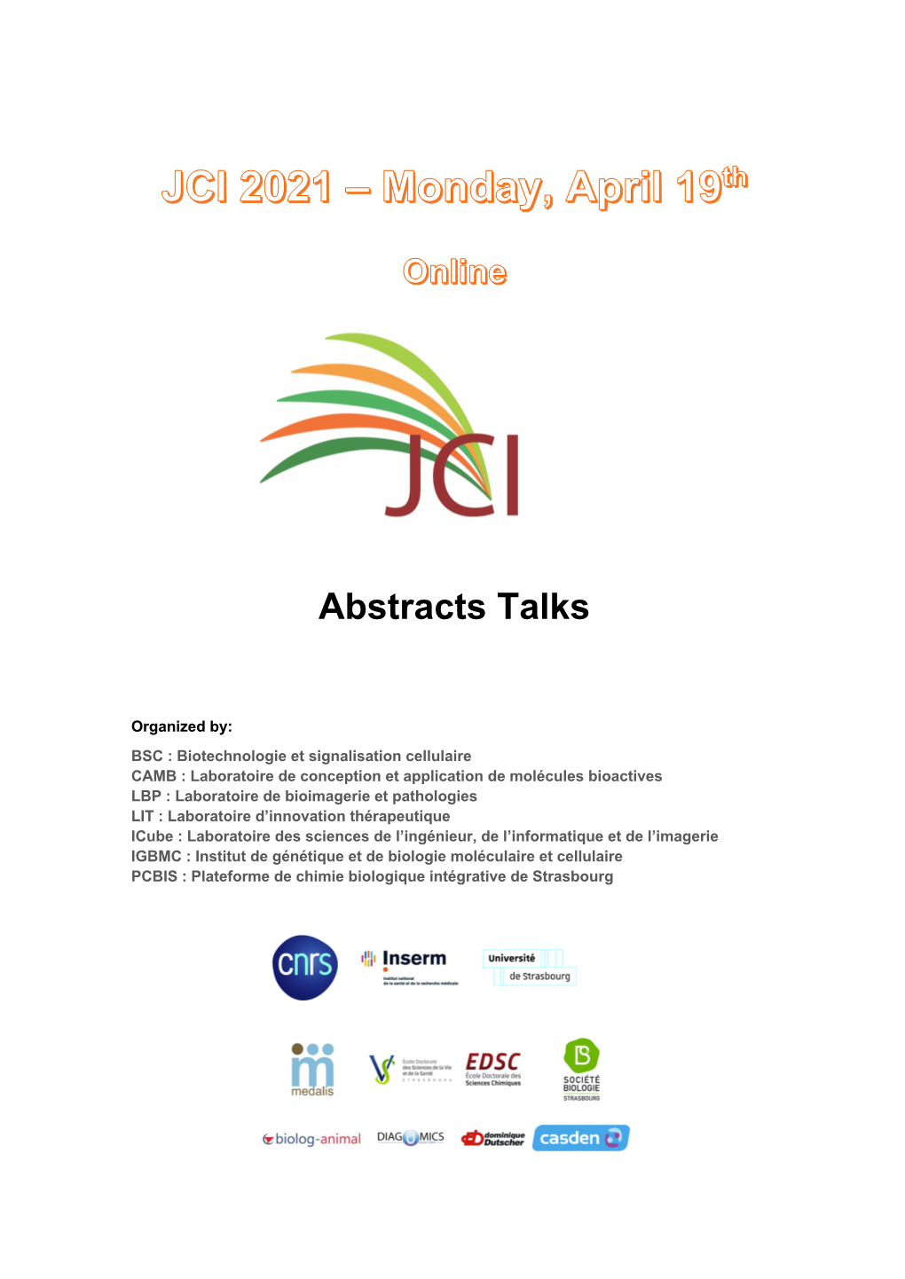 Abstracts Talks