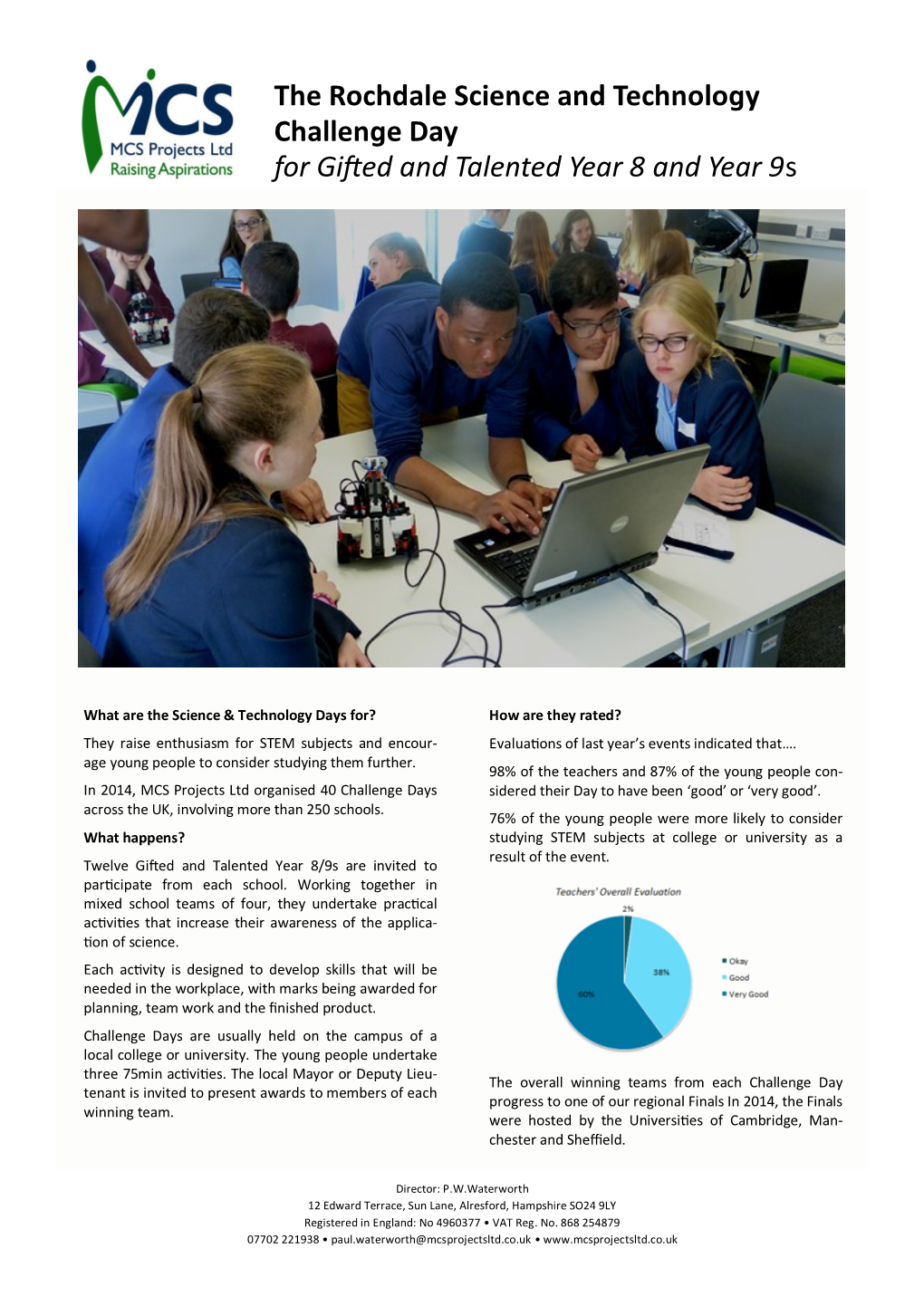 The Rochdale Science and Technology Challenge Day for Gifted and Talented Year 8 and Year 9S