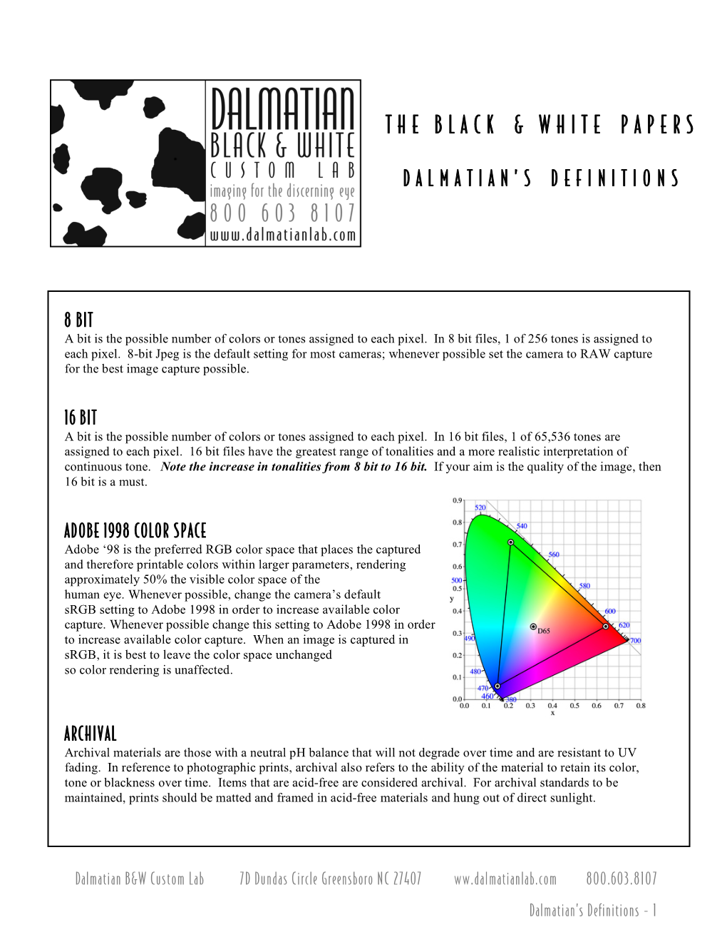 Dalmatian's Definitions