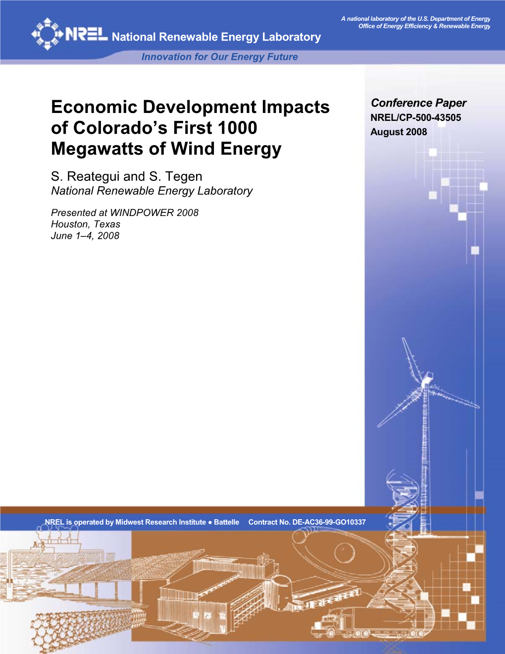 Economic Development Impacts of Colorado's First 1000 Megawatts Of