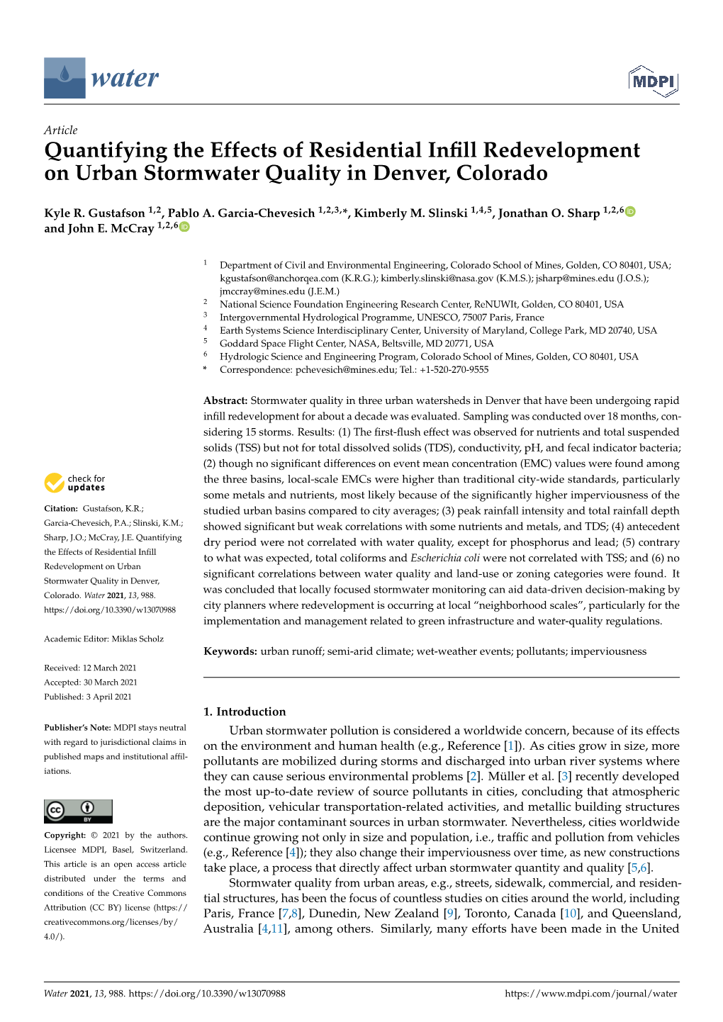 Quantifying the Effects of Residential Infill Redevelopment on Urban