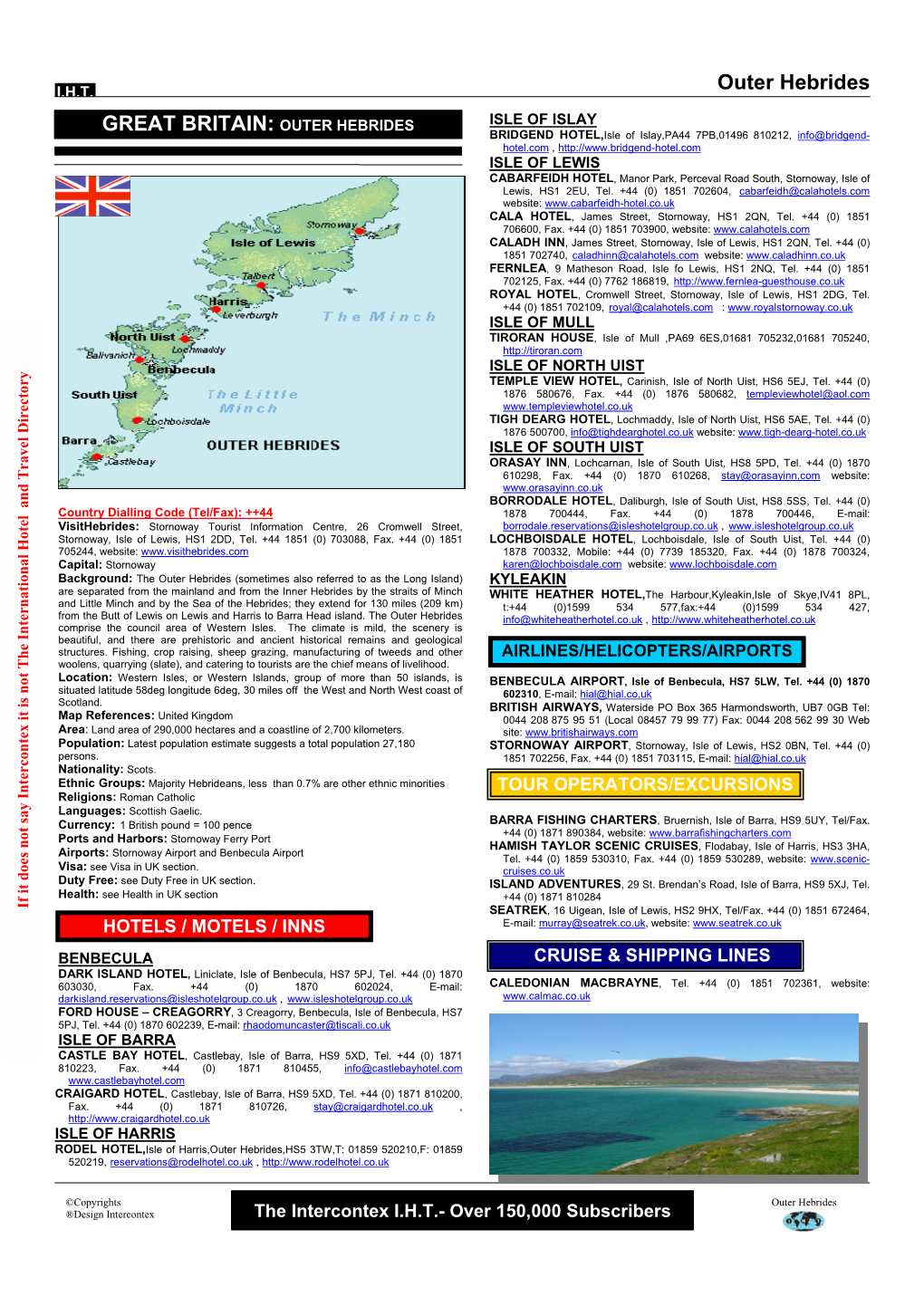 Outer Hebrides GREAT BRITAIN: OUTER HEBRIDES