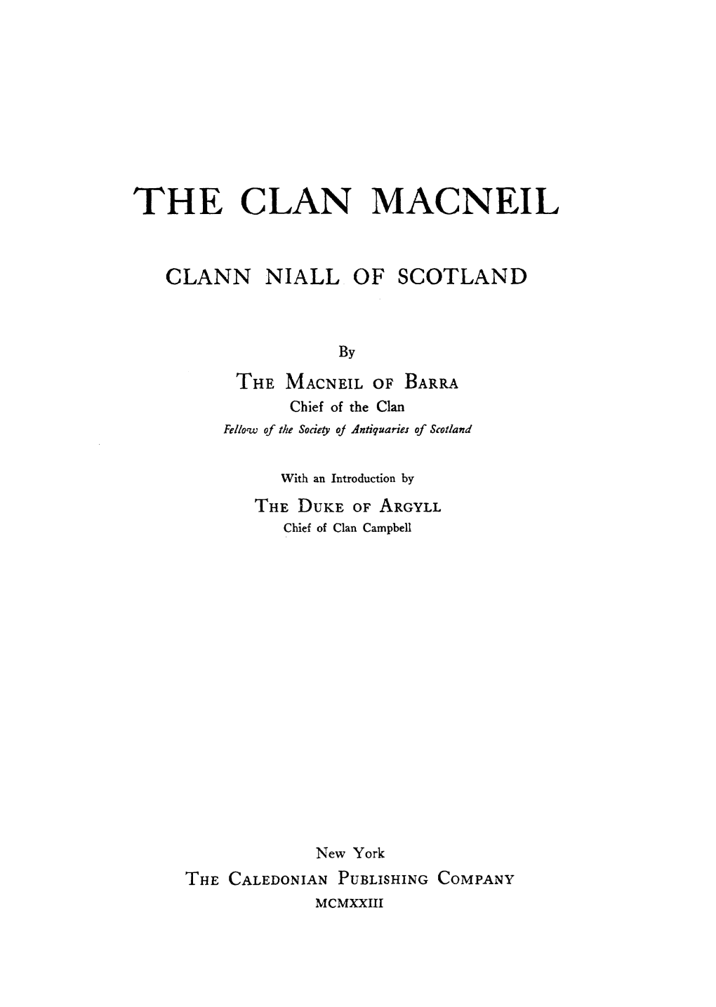 The Clan Macneil