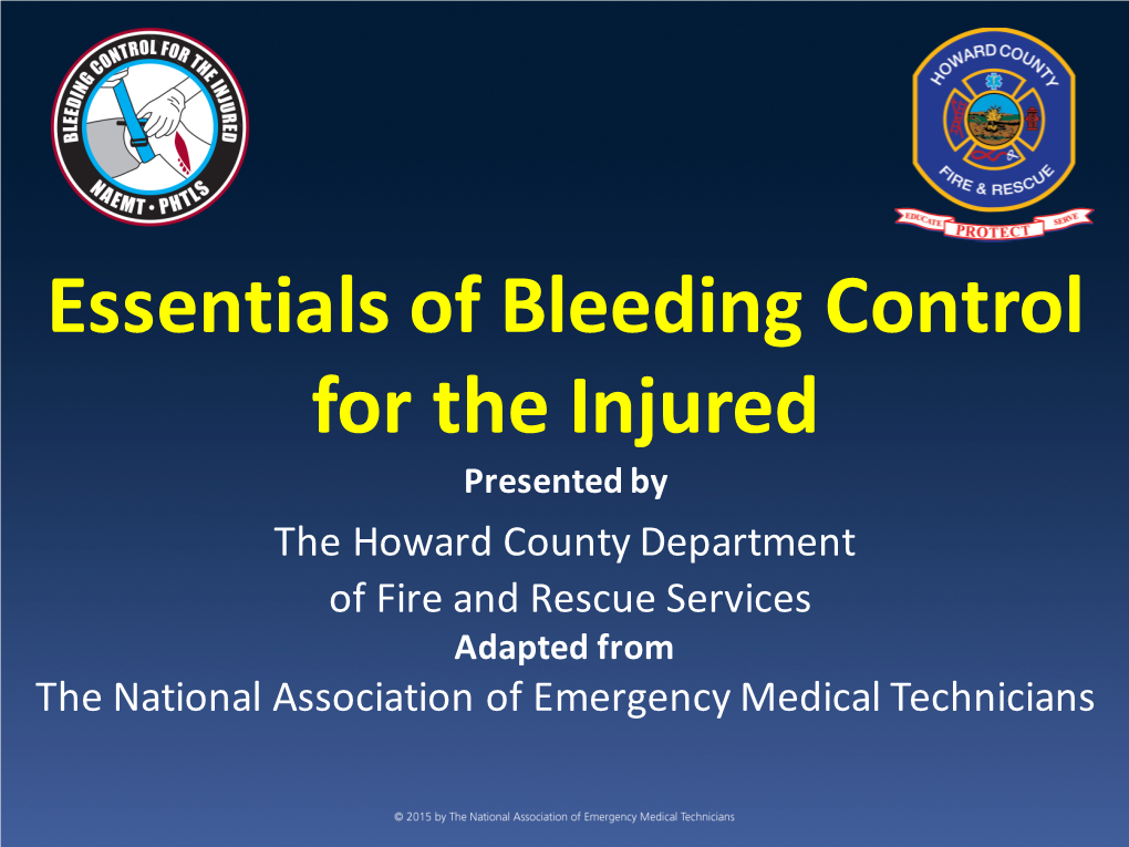 HCDFRS. 60 Mins-Bleeding Control for Community