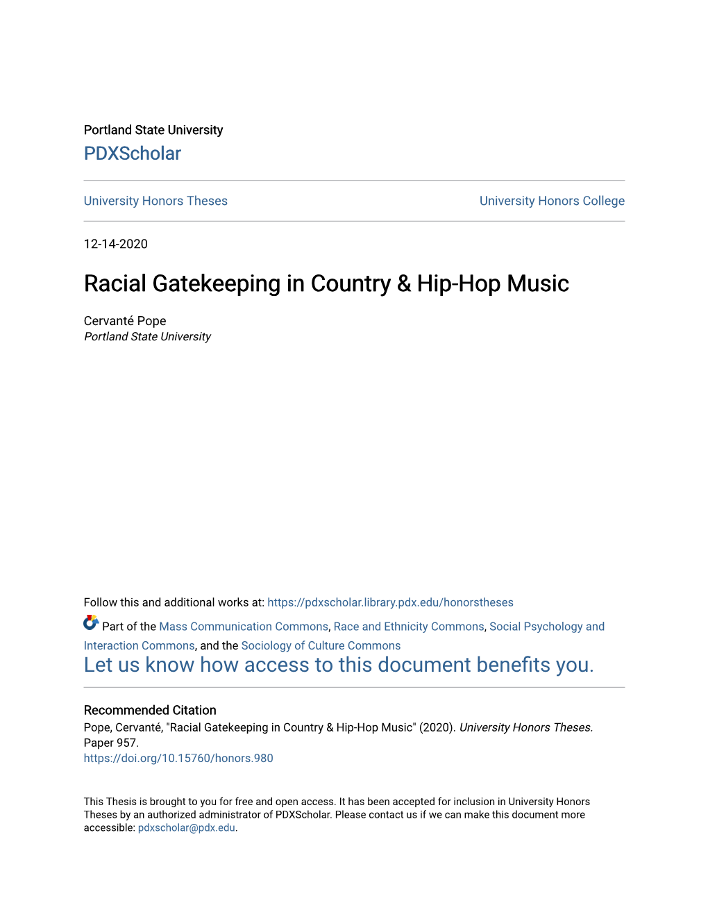 Racial Gatekeeping in Country & Hip-Hop Music