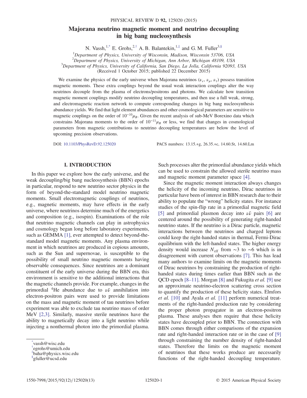 Majorana Neutrino Magnetic Moment and Neutrino Decoupling in Big Bang Nucleosynthesis