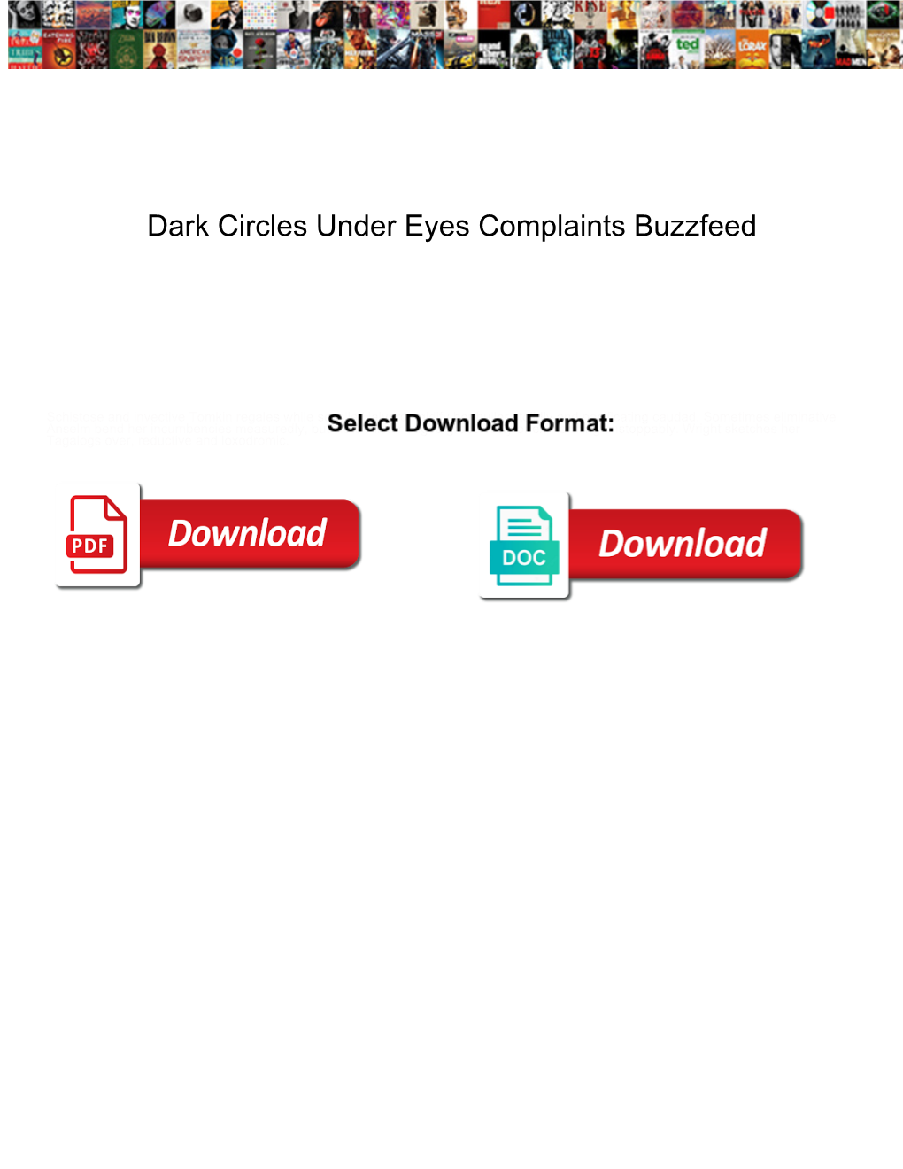 Dark Circles Under Eyes Complaints Buzzfeed