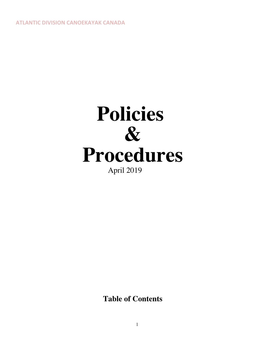 Policies & Procedures