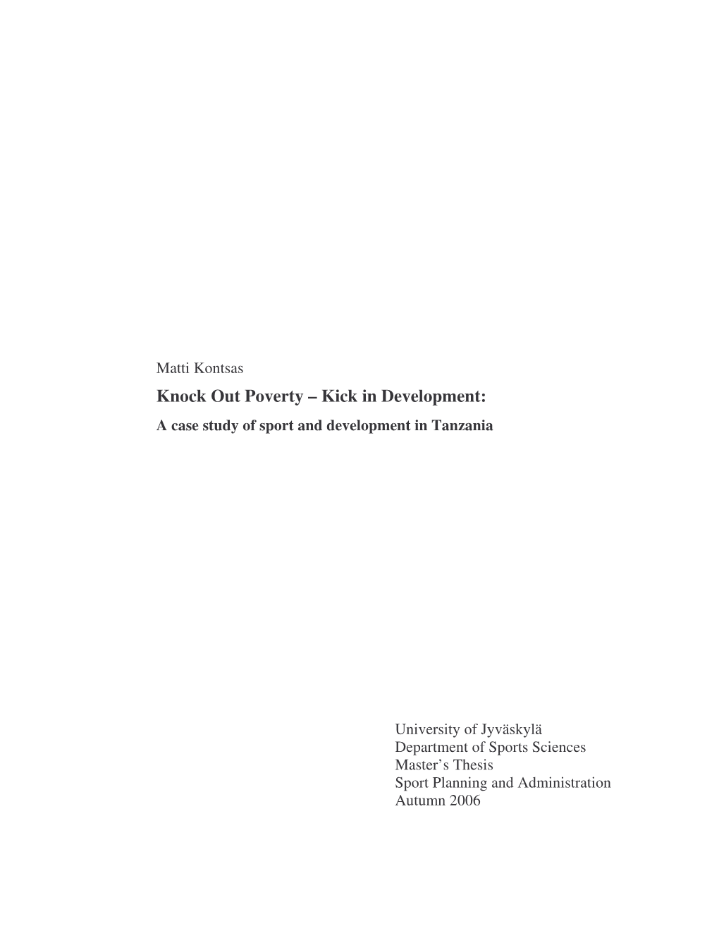 Master's Thesis Matti Kontsas Final