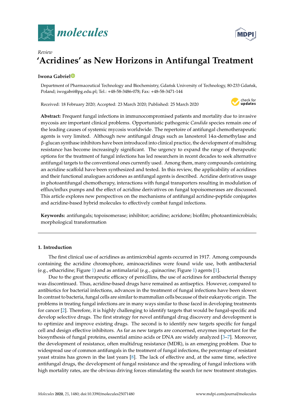 As New Horizons in Antifungal Treatment