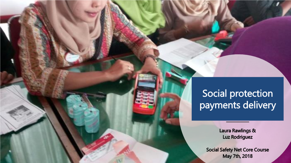 Social Protection Payments Delivery