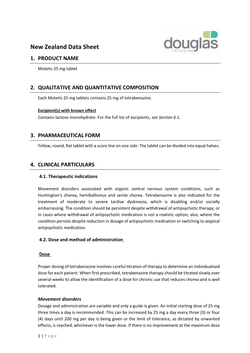 New Zealand Data Sheet 1