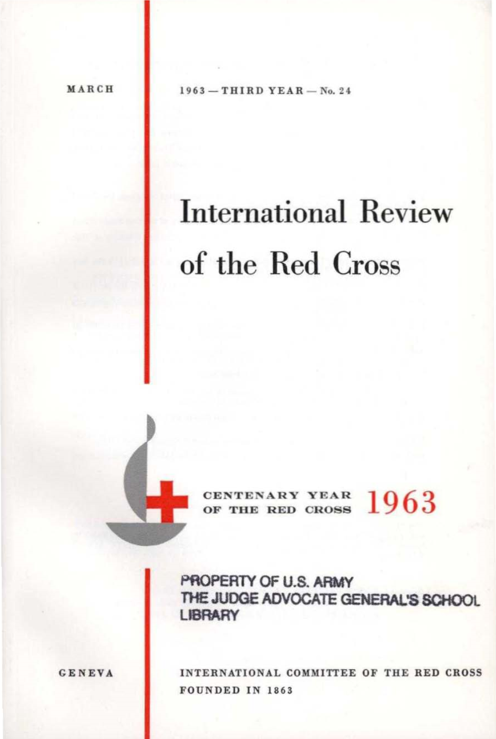 International Review of the Red Cross, March 1963, Third Year