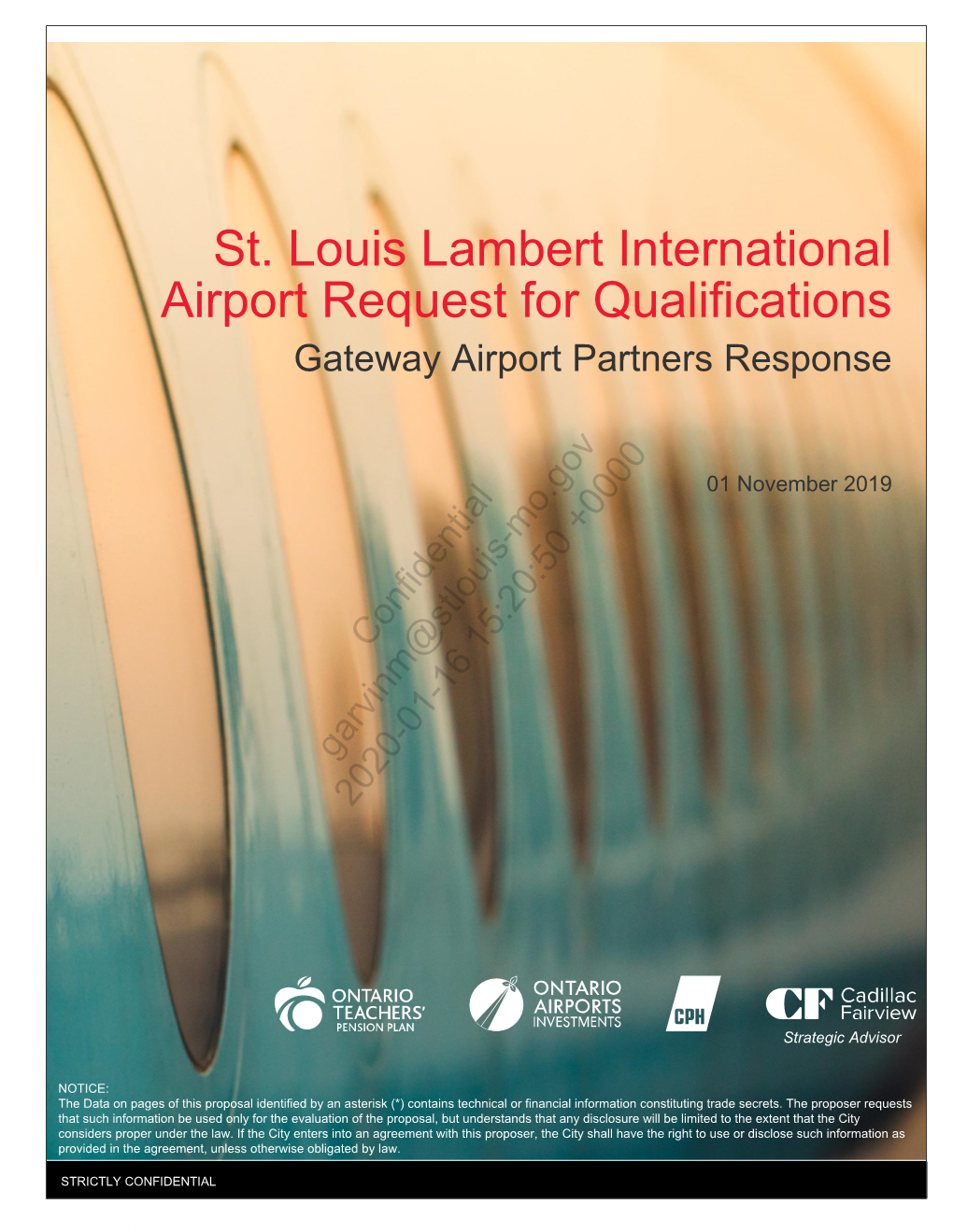 St. Louis Lambert International Airport Request for Qualifications Gateway Airport Partners Response