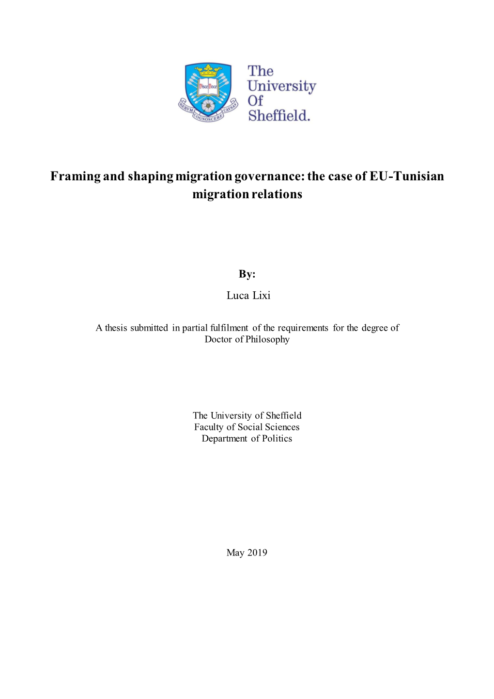 The Case of EU-Tunisian Migration Relations