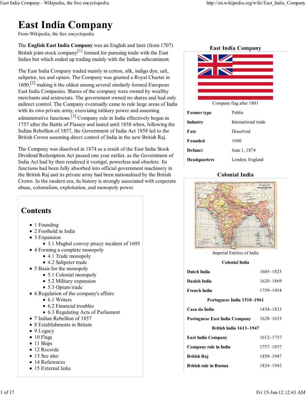 East India Company - Wikipedia, the Free Encyclopedia