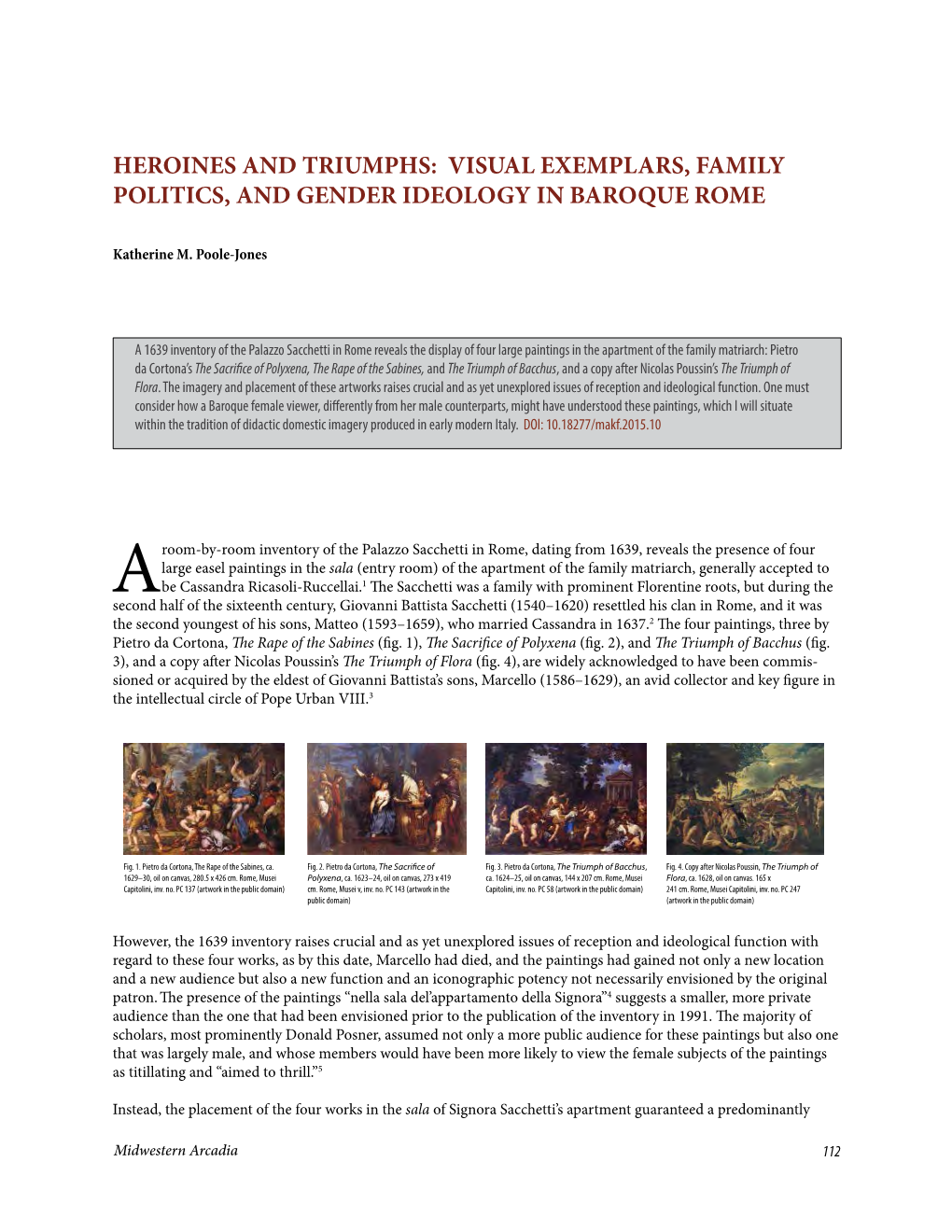 Visual Exemplars, Family Politics, and Gender Ideology in Baroque Rome