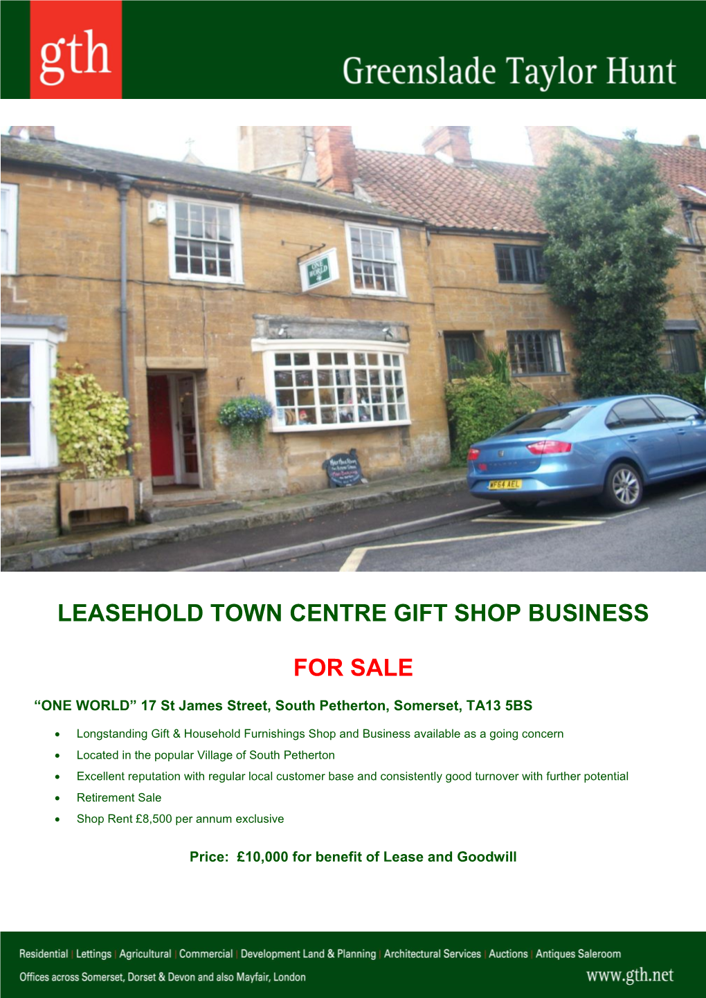 Leasehold Town Centre Gift Shop Business for Sale