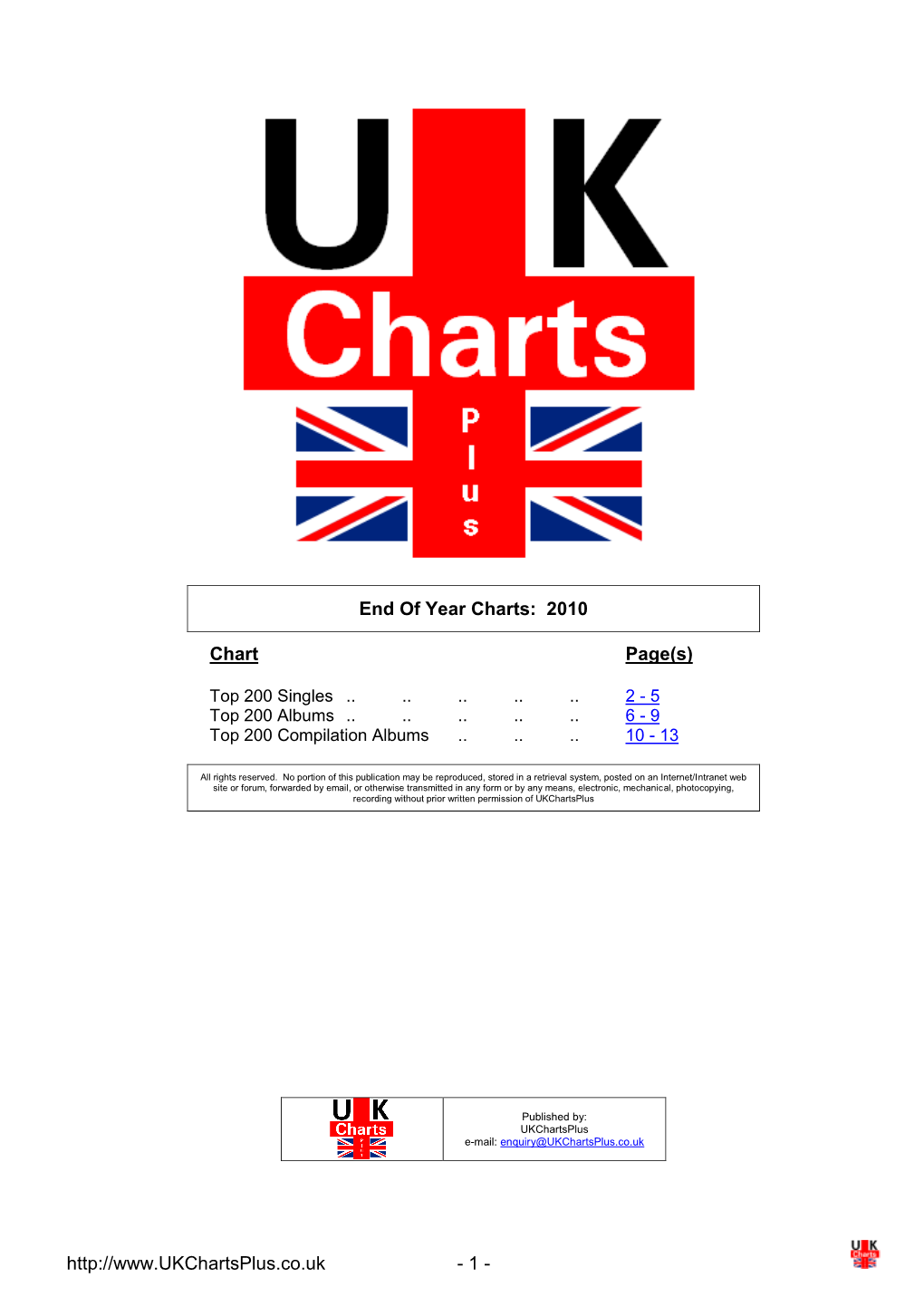 End of Year Charts: 2010