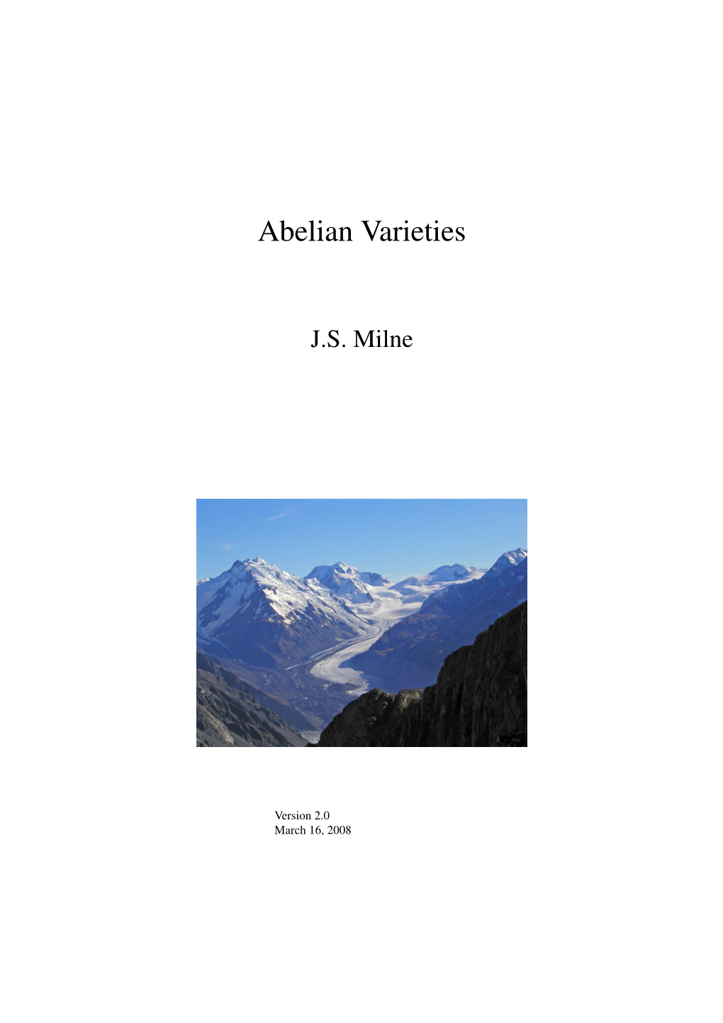 Abelian Varieties