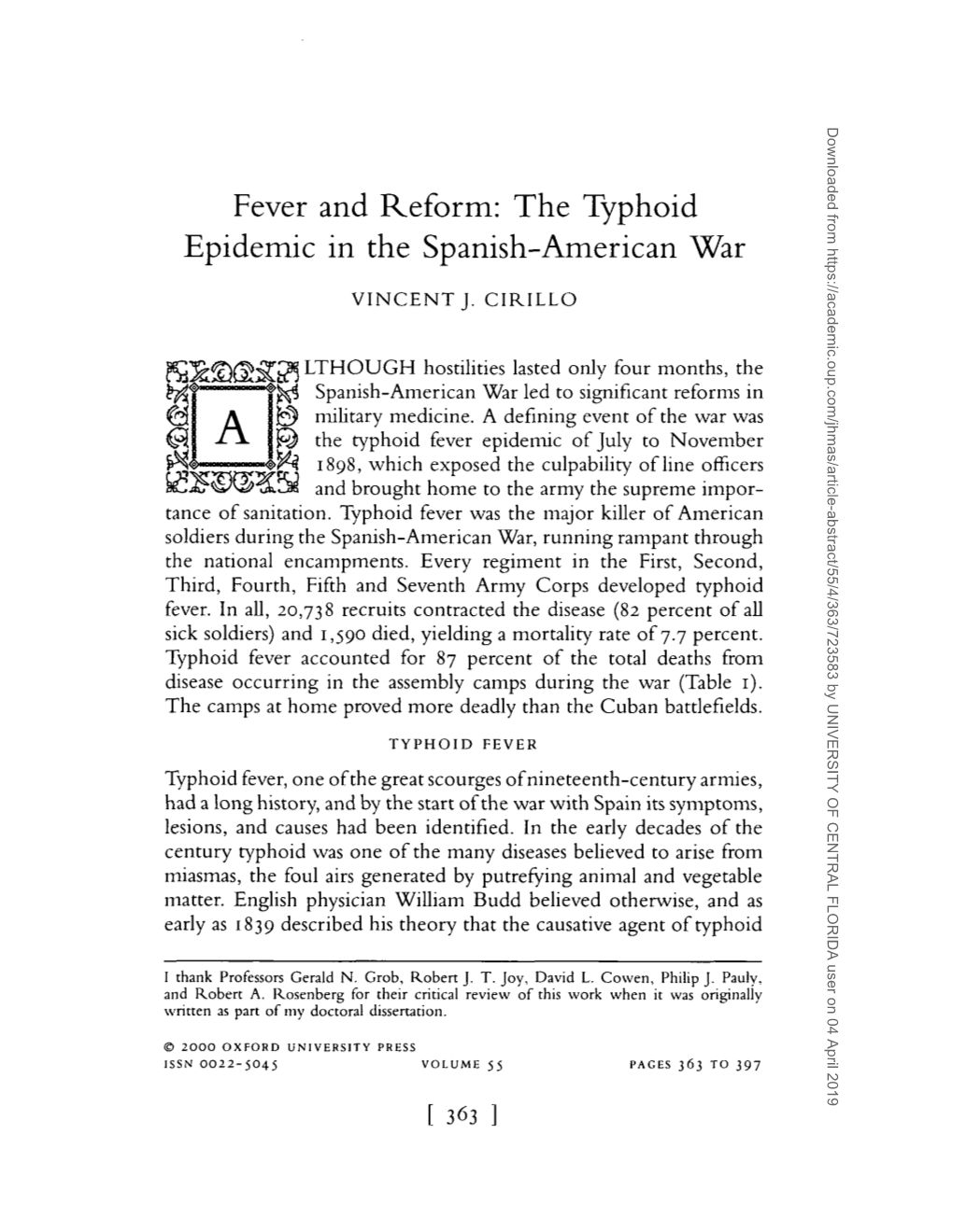 Typhoid Article