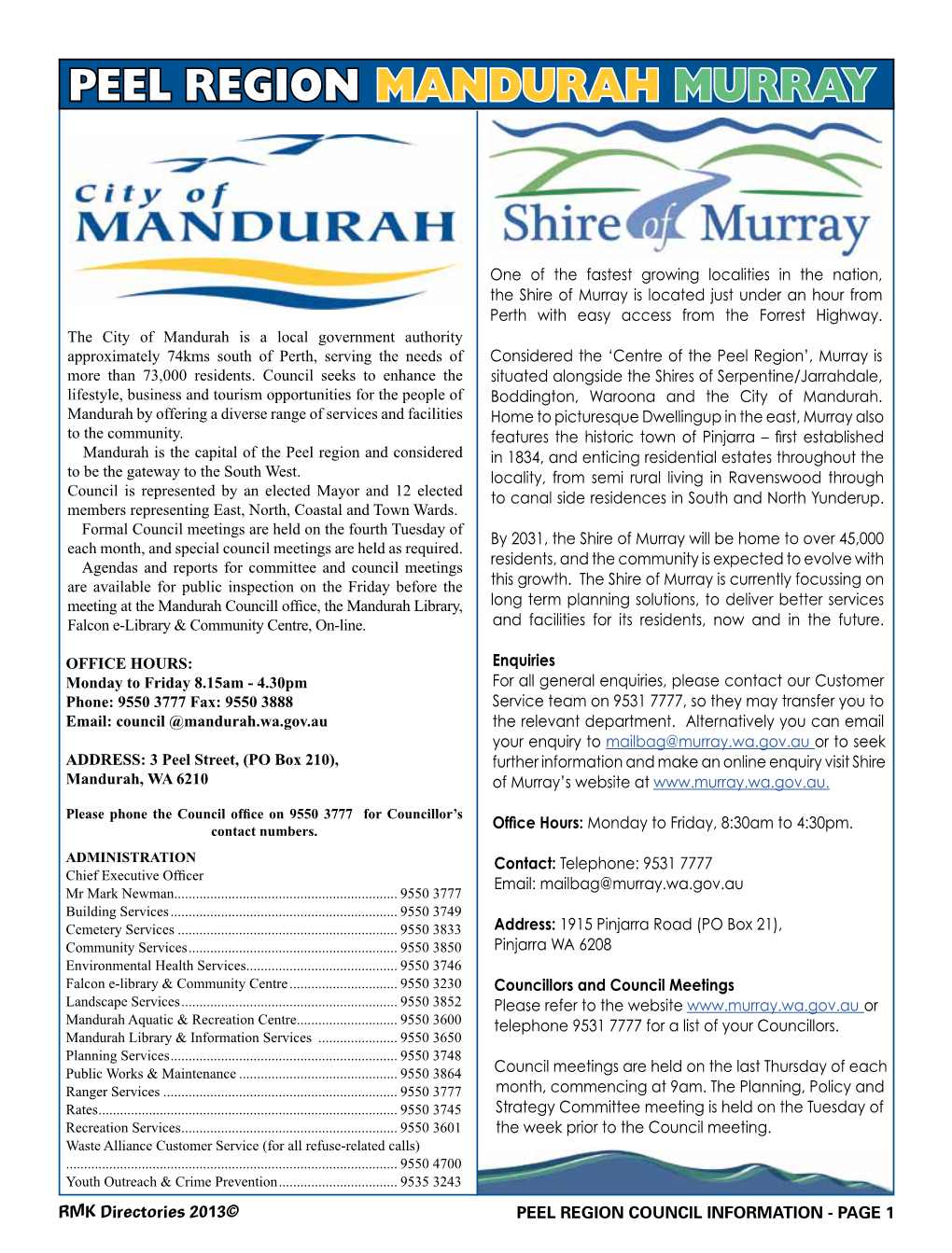 Peel Region Mandurah Murray