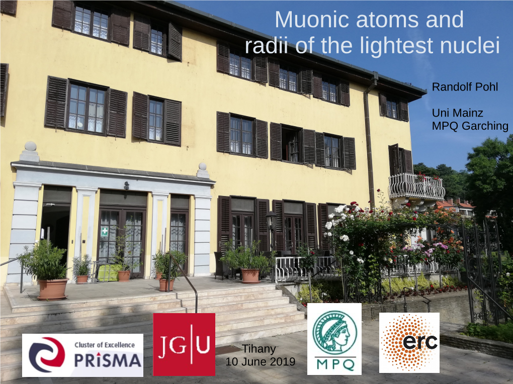 Muonic Atoms and Radii of the Lightest Nuclei