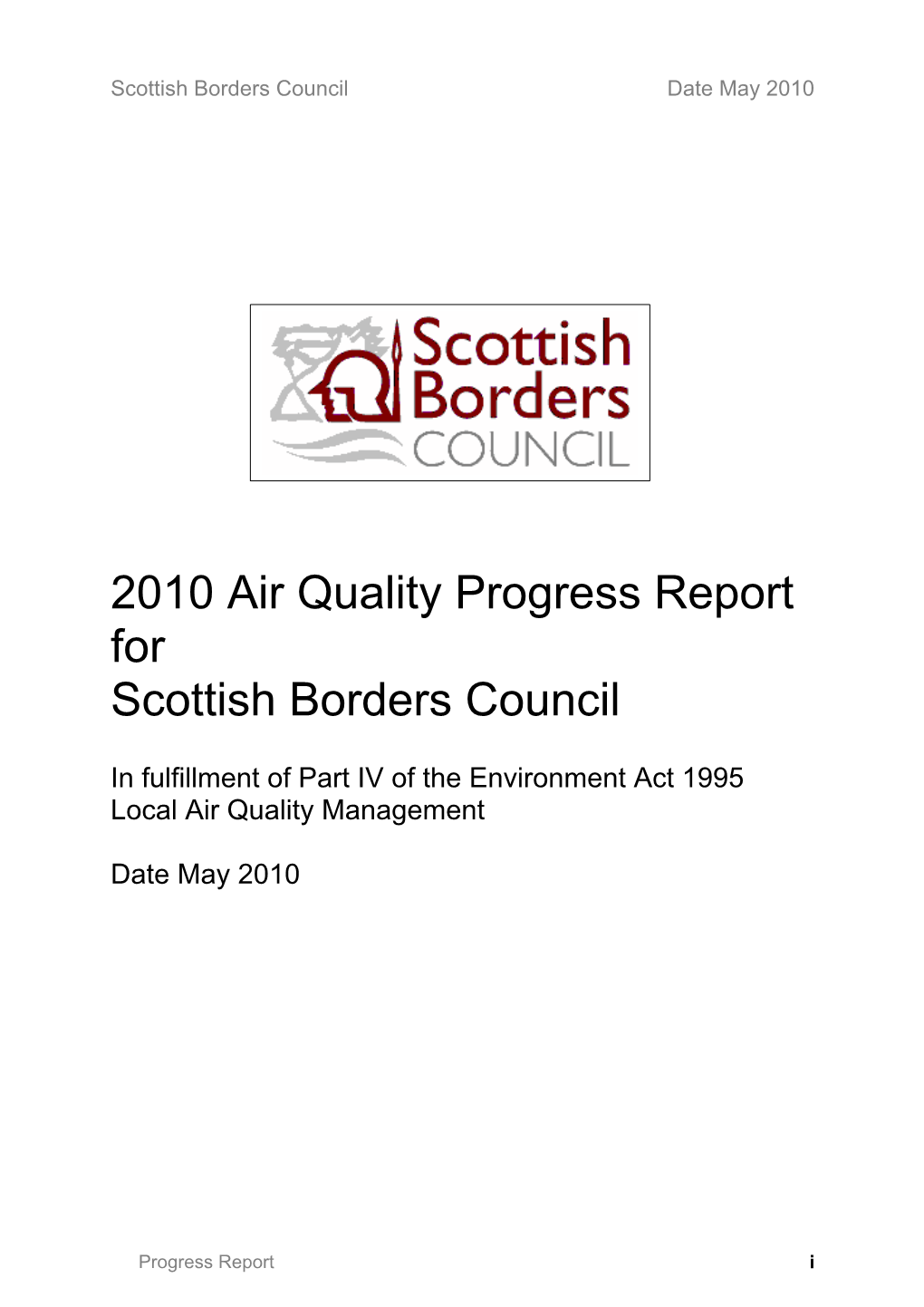 Progress Report 2010