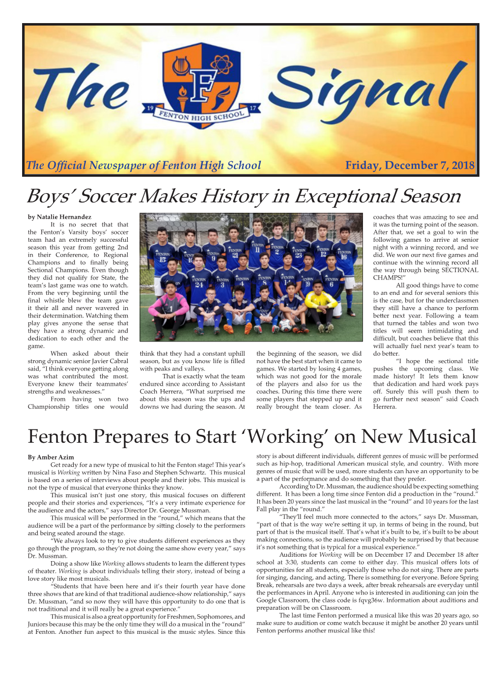 Boys' Soccer Makes History in Exceptional Season