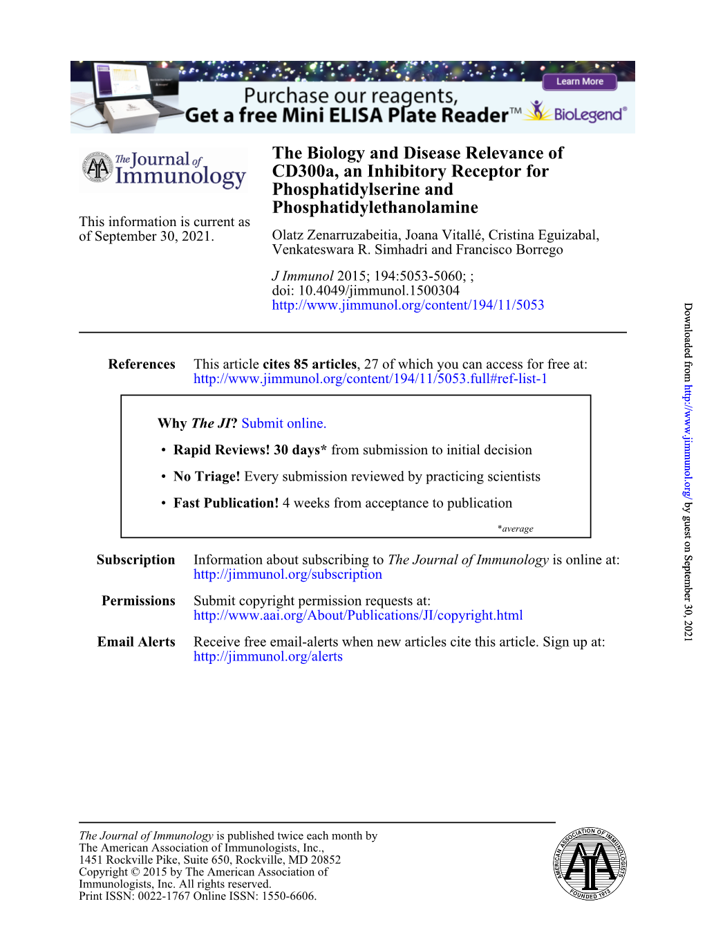 Phosphatidylethanolamine Phosphatidylserine and Cd300a