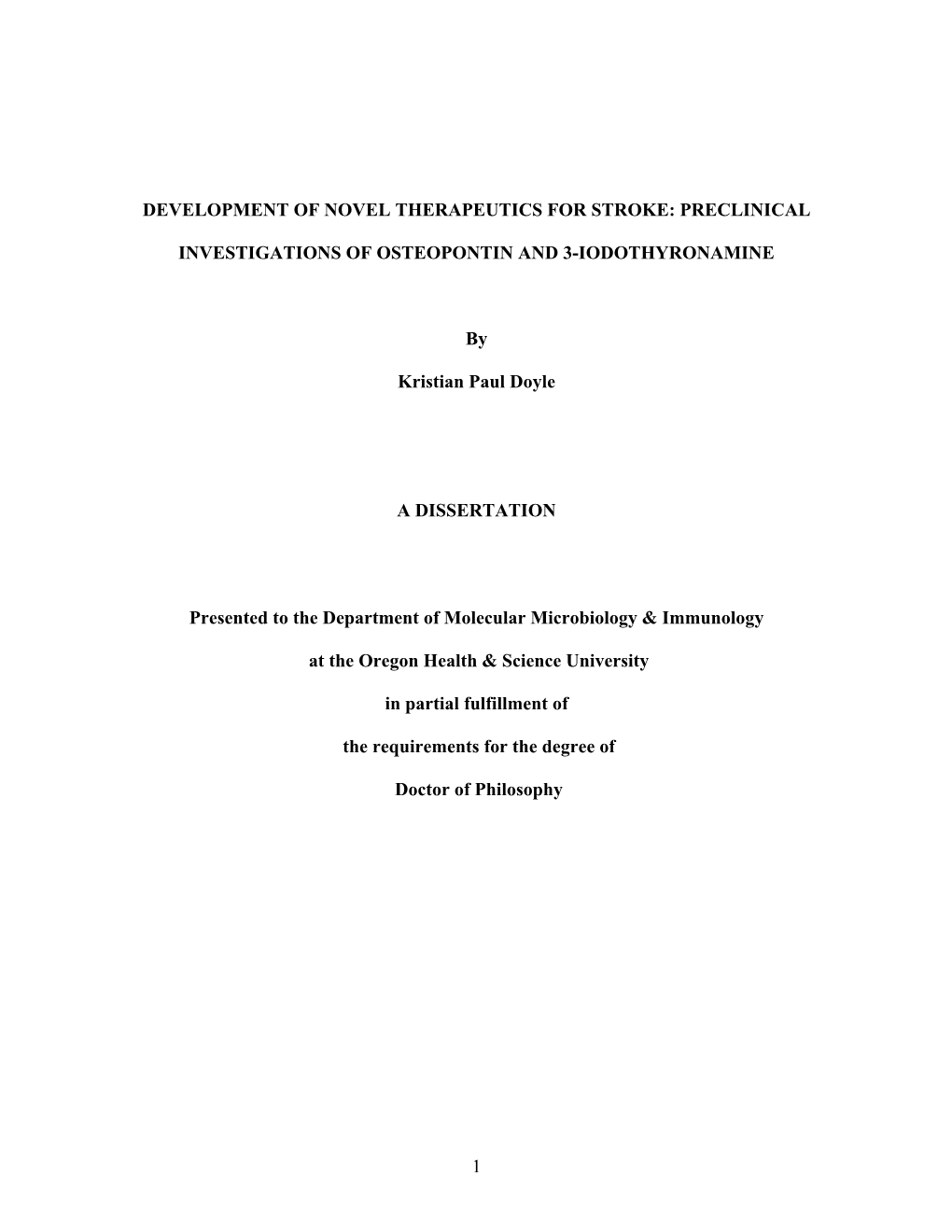 Chapter 1: Stroke and Neuroprotection 1 – 21