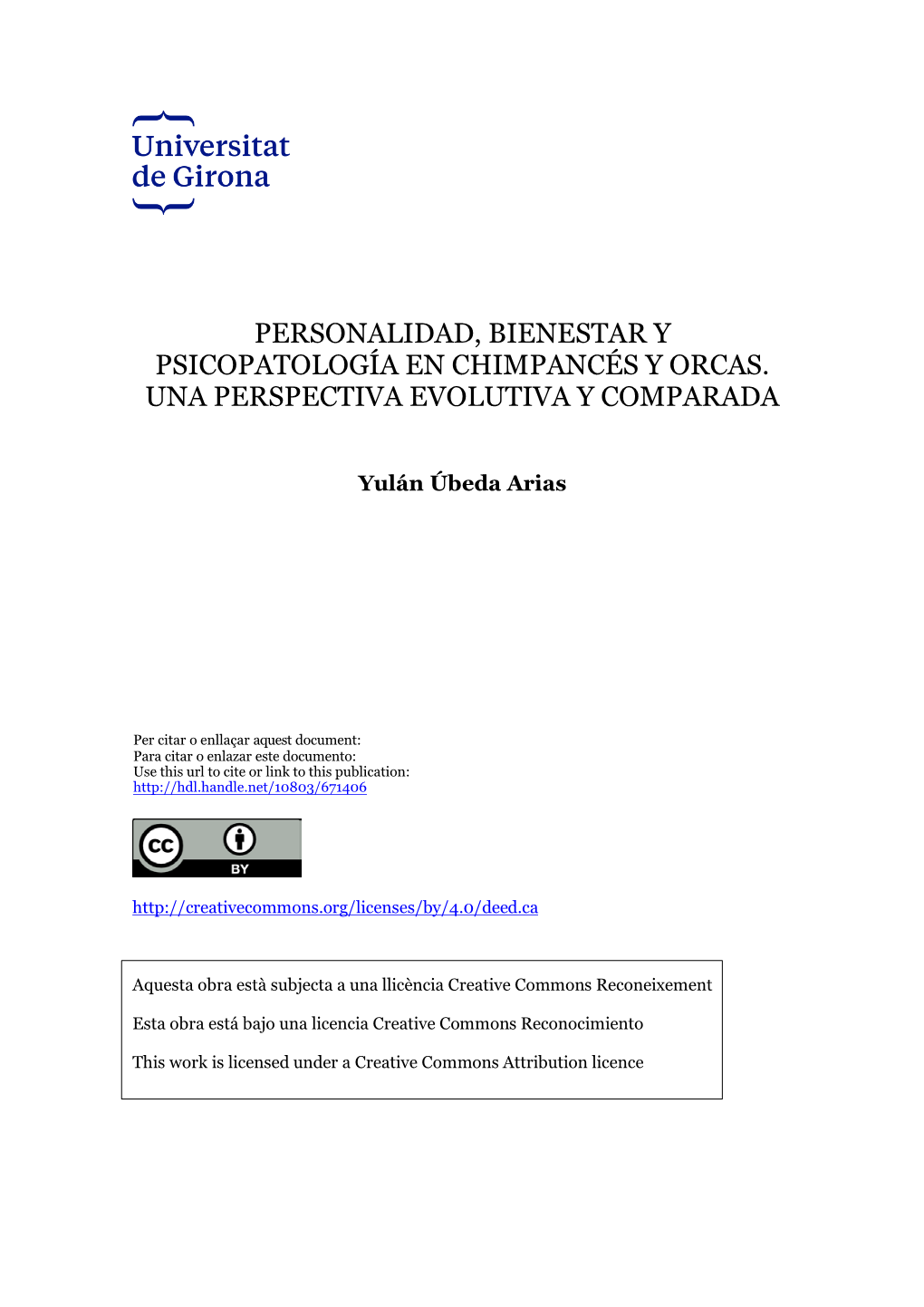 Personalidad, Bienestar Y Psicopatología En Chimpancés Y Orcas