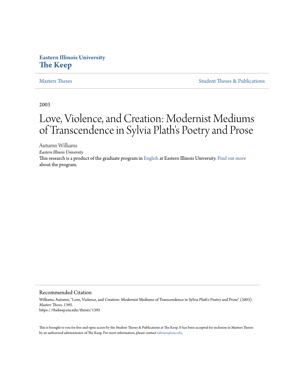 Modernist Mediums of Transcendence in Sylvia Plath's Poetry and Prose