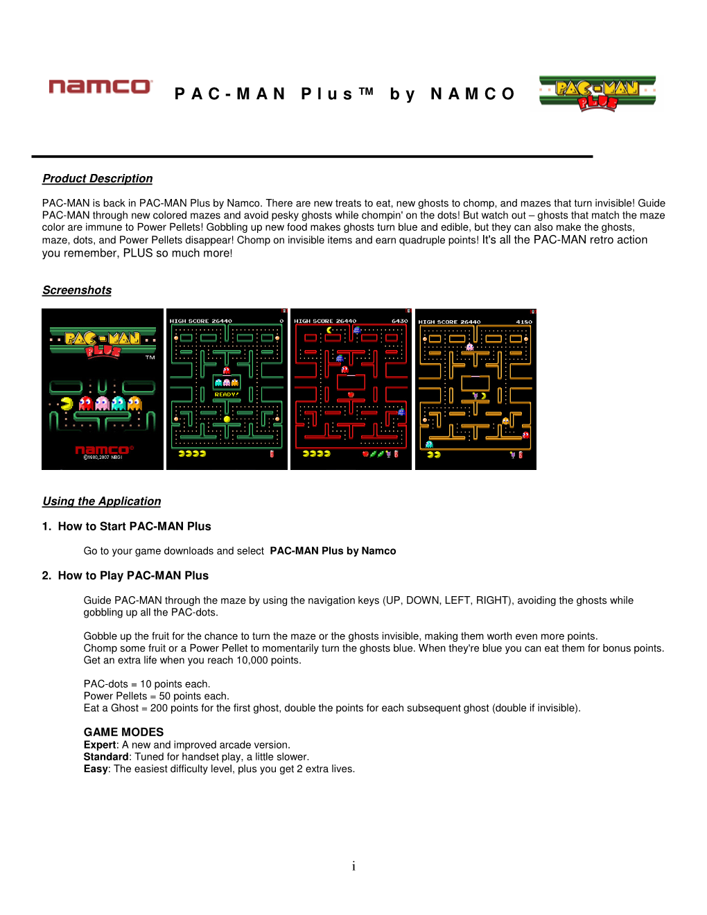 PAC-MAN Plus™ by NAMCO