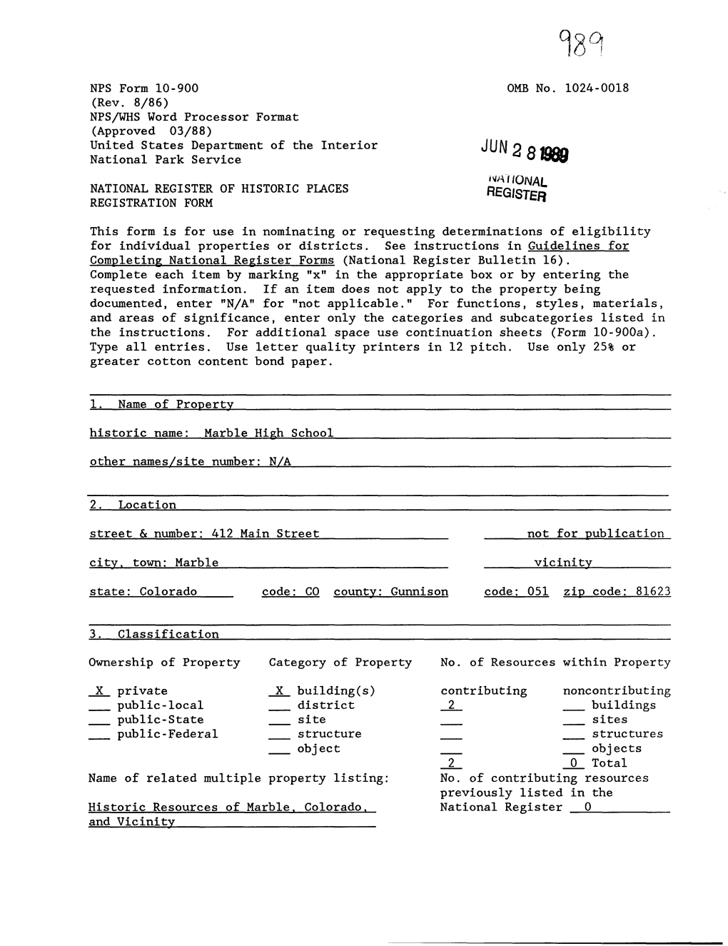 NPS/WHS Word Processor Format