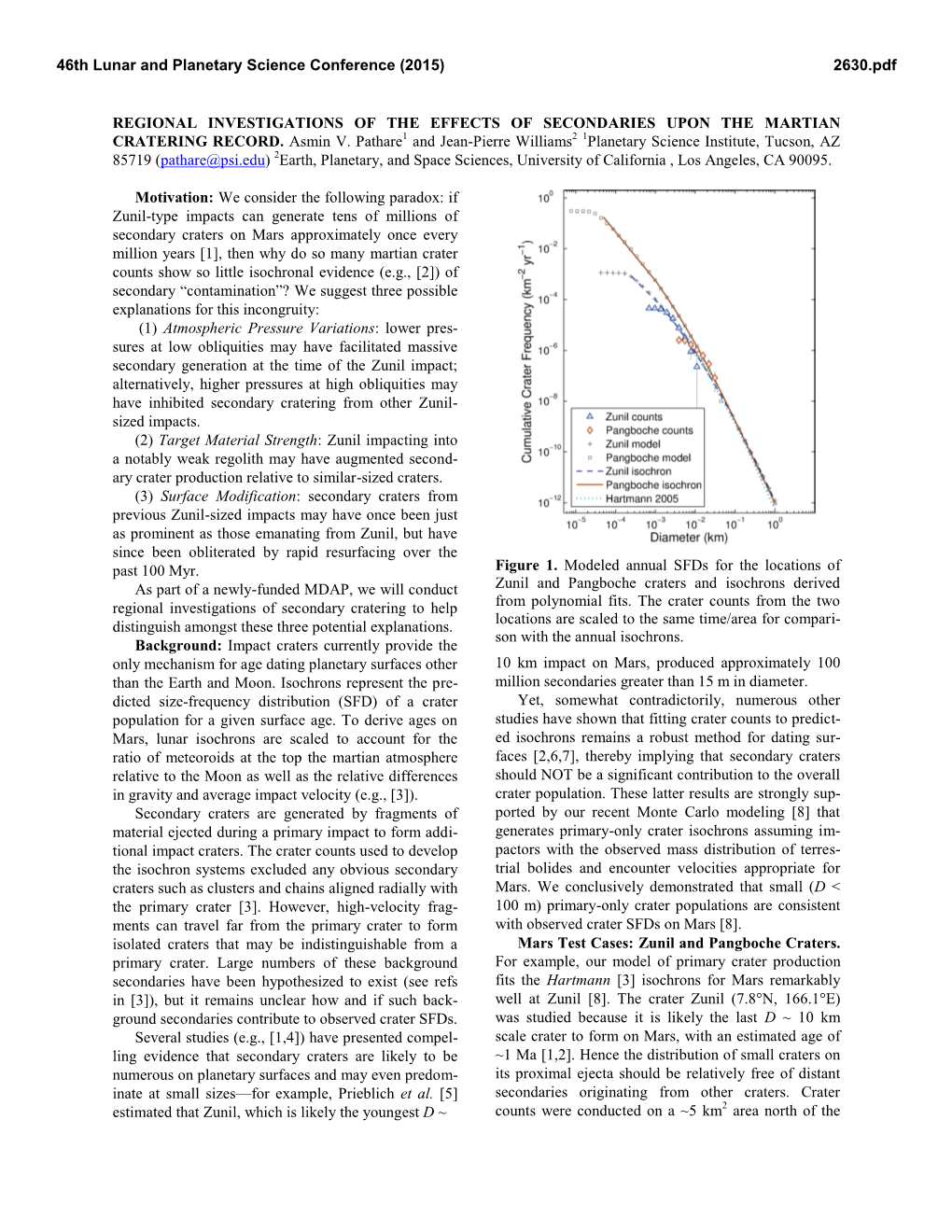 Regional Investigations of the Effects of Secondaries Upon the Martian Cratering Record