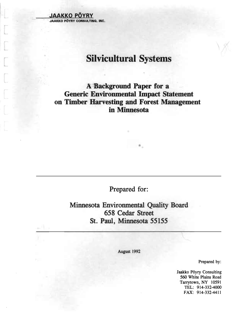 Silvicultural Systems