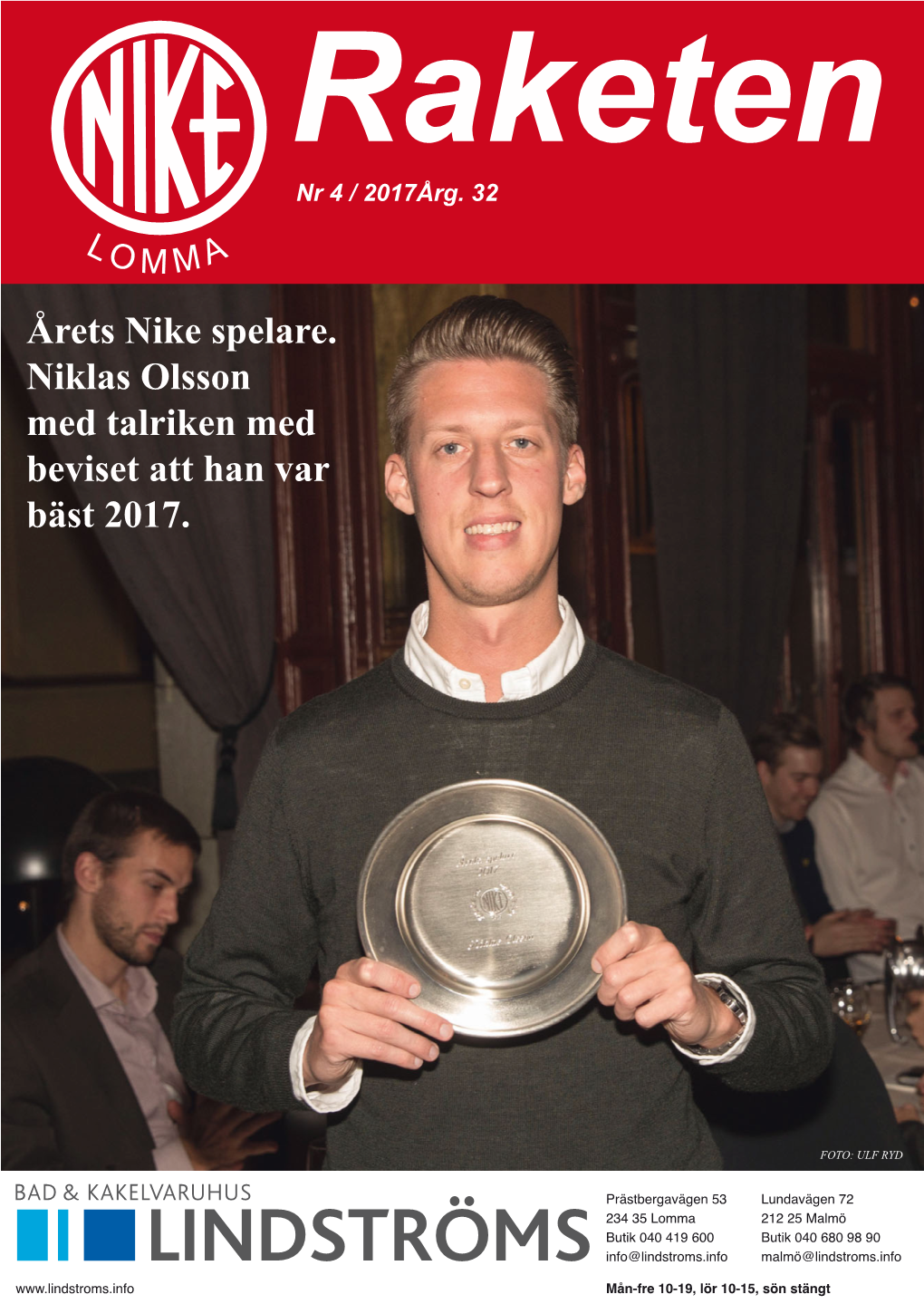 Årets Nike Spelare. Niklas Olsson Med Talriken Med Beviset Att Han Var Bäst 2017