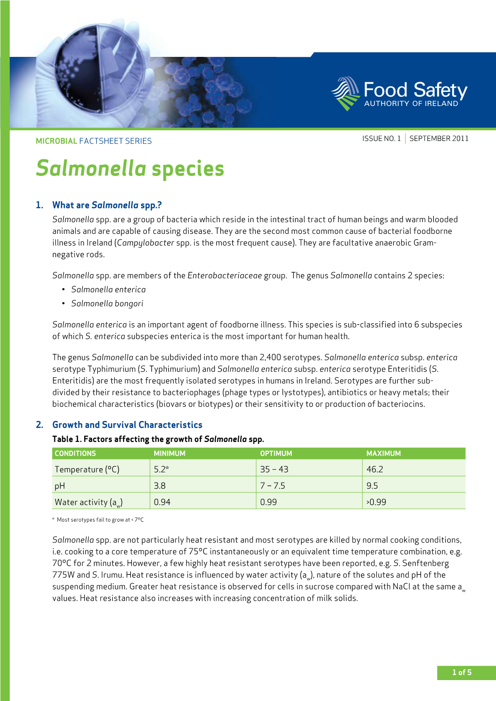 Salmonella Species