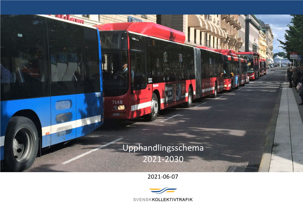 Upphandlingsschema 2021-2030