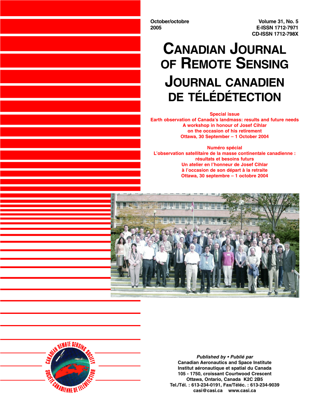 Canadian Journal of Remote Sensing Journal Canadien De Télédétection