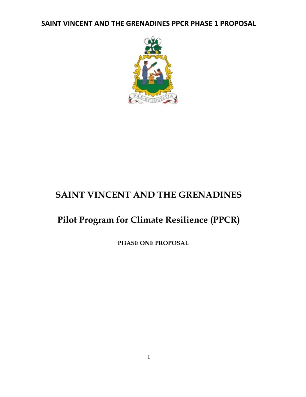 SAINT VINCENT and the GRENADINES Pilot Program For