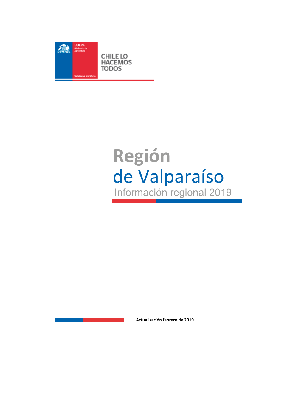 Región De Valparaíso Información Regional 2019