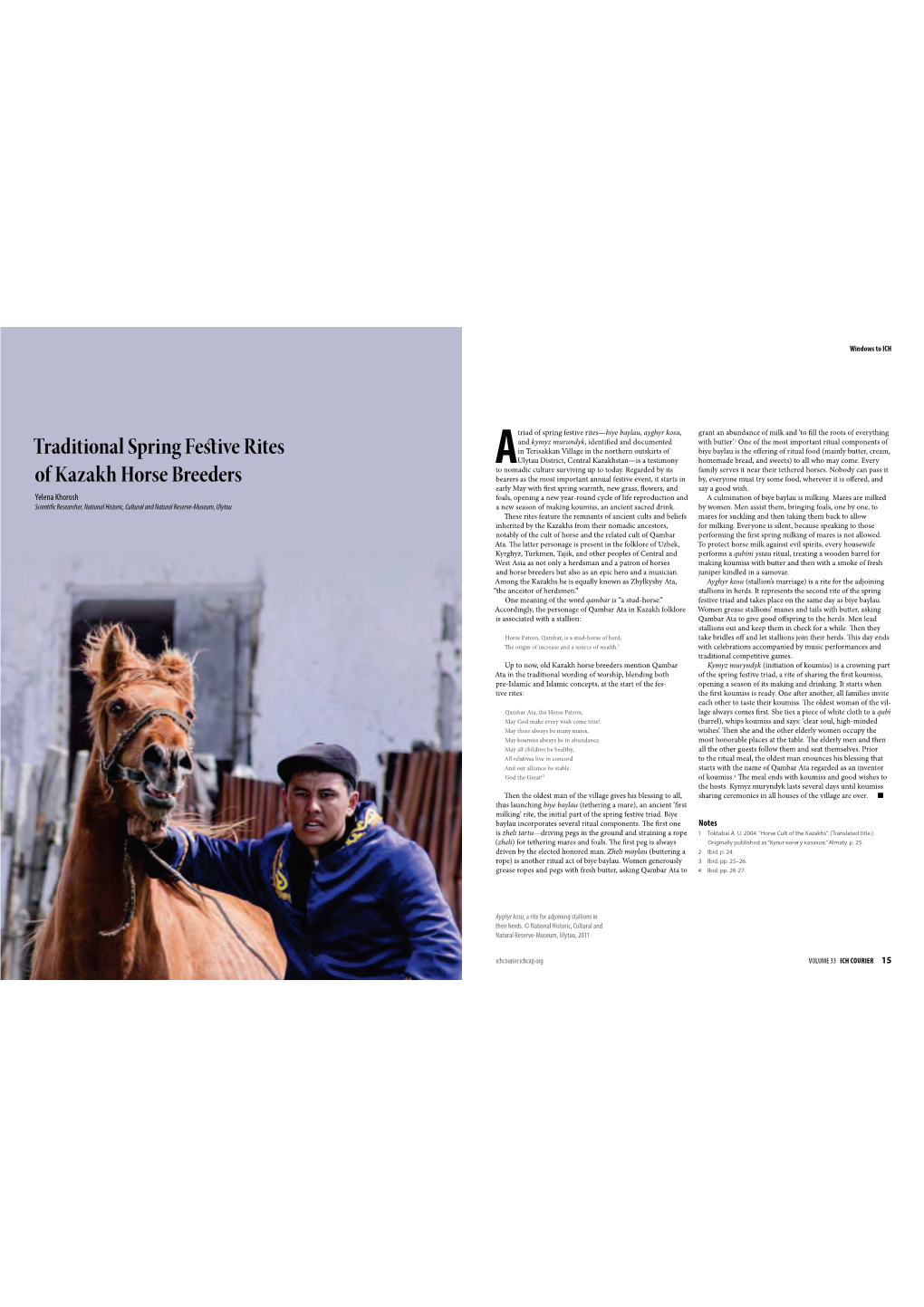 Traditional Spring Fe Ive Rites of Kazakh Horse Breeders