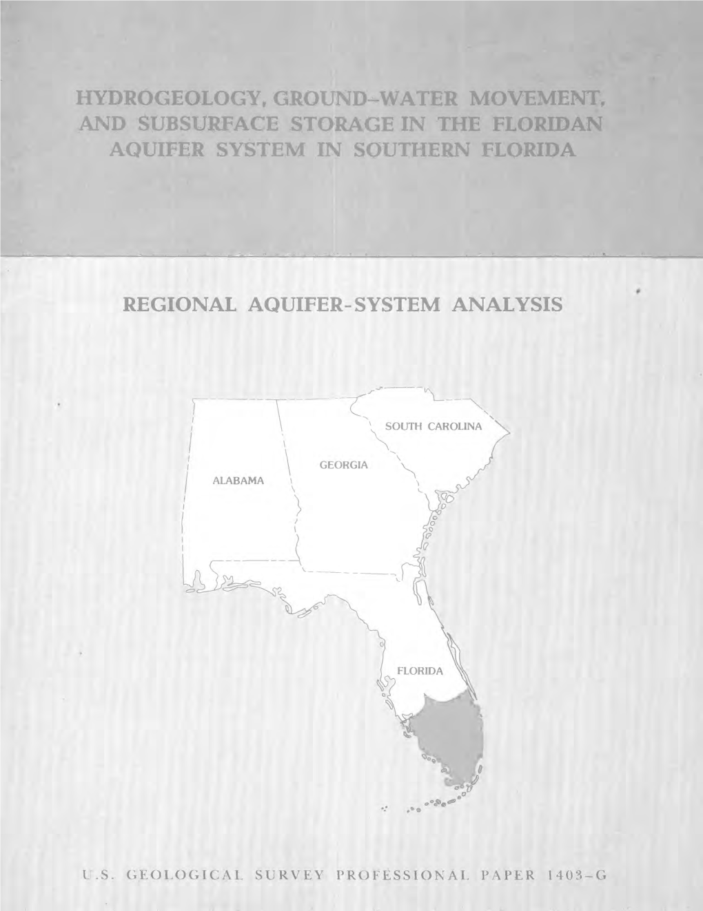 Aquifer System in Southern Florida
